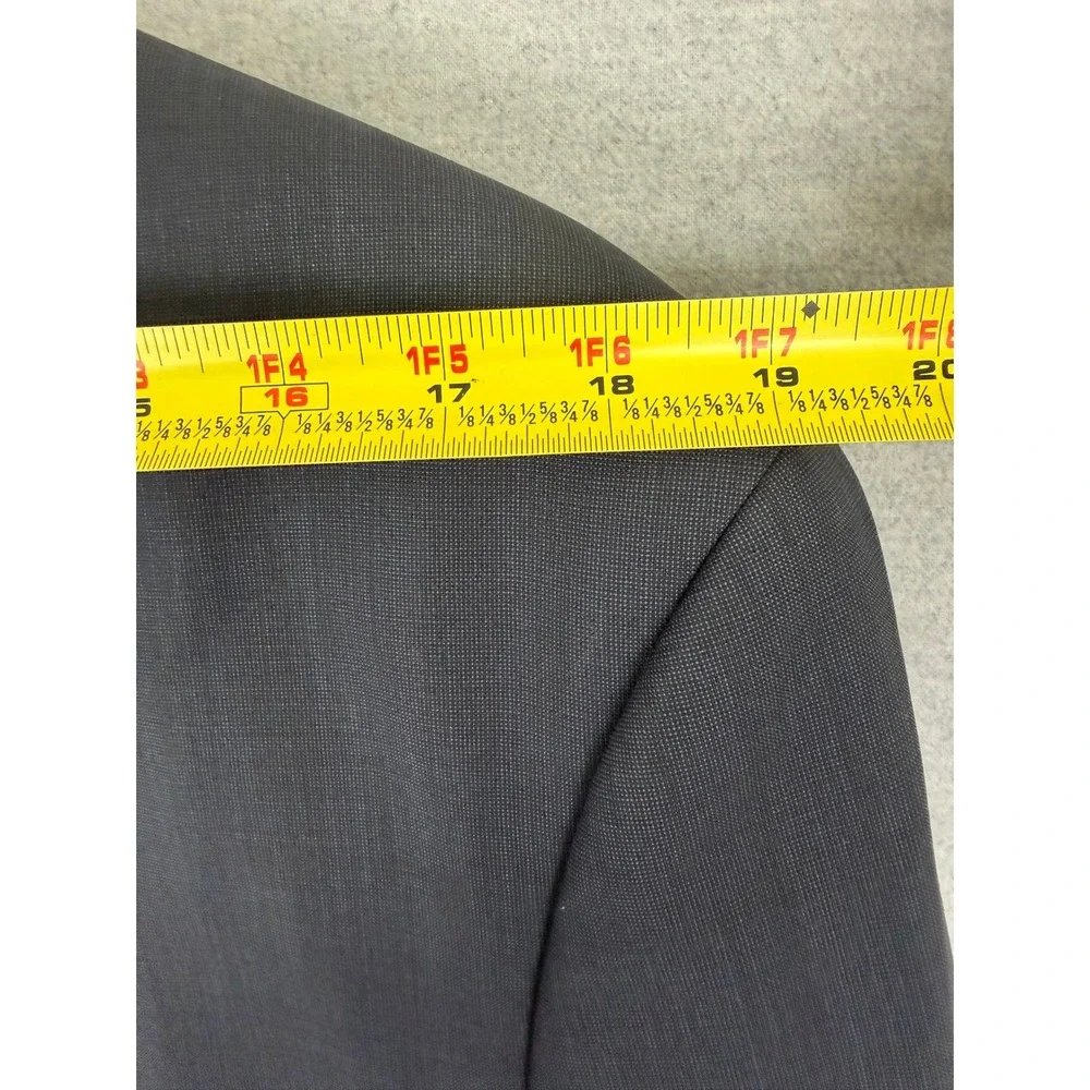 Armani Collezioni Mens 44R Navy Blue 3 Button Wool Blazer Sport Coat Italy 1567